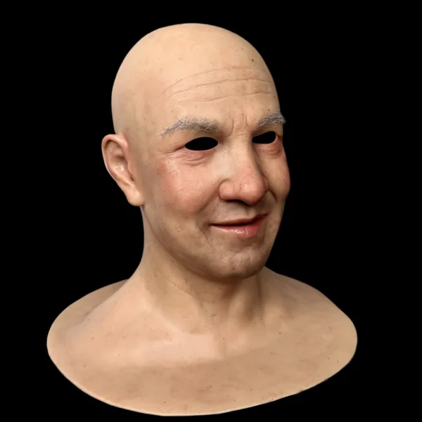 LUCAS ULTRA REALISTIC SILICONE MASK DETAILED ELDERLY MALE FACE FOR COSPLAY AND COSTUME USE - Image 3