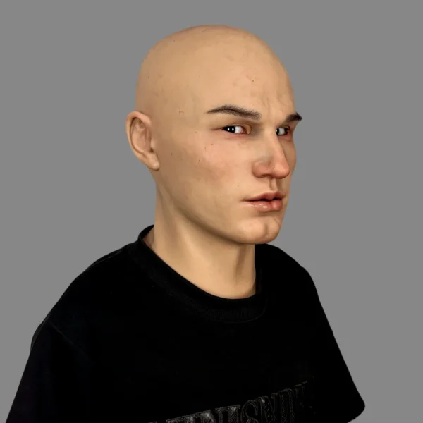 LESTER ULTRA REALISTIC SILICONE MASK DETAILED MALE FACIAL SCULPTURE FOR COSPLAY AND THEATER PERFORMANCE - Image 2