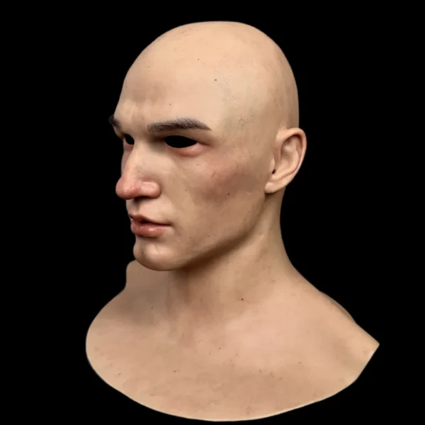 LESTER ULTRA REALISTIC SILICONE MASK DETAILED MALE FACIAL SCULPTURE FOR COSPLAY AND THEATER PERFORMANCE - Image 4