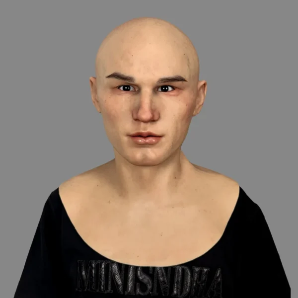 LESTER ULTRA REALISTIC SILICONE MASK DETAILED MALE FACIAL SCULPTURE FOR COSPLAY AND THEATER PERFORMANCE - Image 7